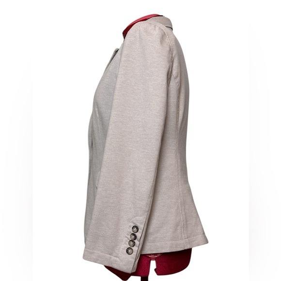 Jessica Petite lined 100% cotton blazer notch color button closure front pockets - Picture 2 of 10